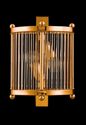 Бра TADEO AP2 GOLD/TRANSPARENTE Crystal Lux прозрачный на 2 лампы, основание золотое в стиле современный  фото 3